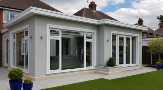 extension moderne à une maison