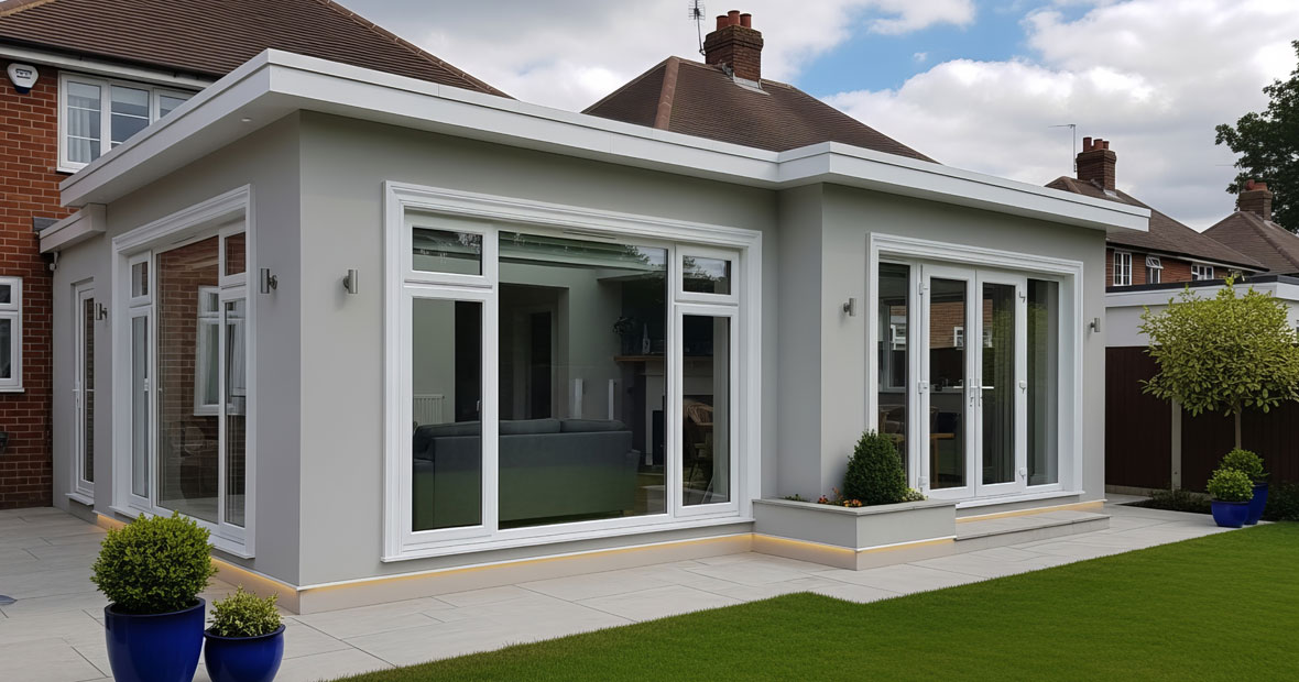 extension moderne à une maison