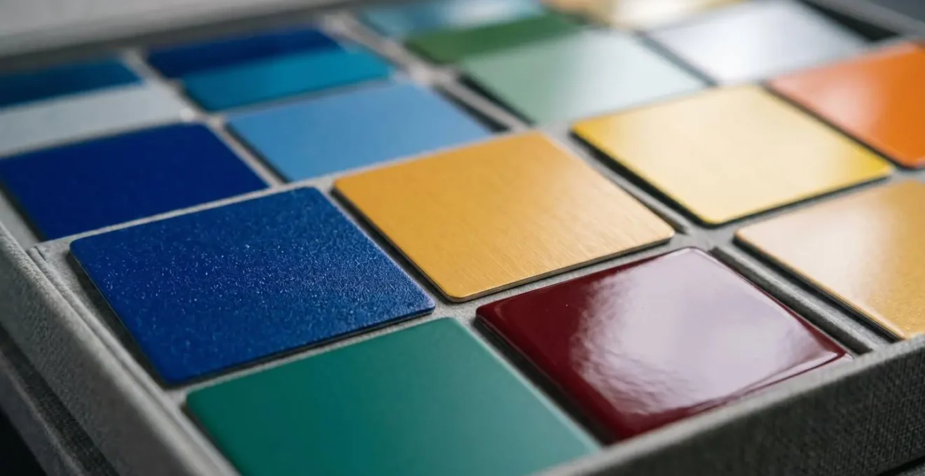 Kit de conservation d'échantillons RAL organisé pour références futures de menuiseries